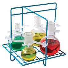 Bel-Art Scienceware 169510002Round Bottom Poxygrid Flask, with Carrier Clip