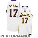 NBA adidas Andrew Bynum Los Angeles Lakers Revolution 30 Swingman Performance Jersey - White (XX-Large)