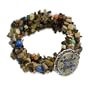 Sterling Silver In Awe of the Earth Mosaic Beaded Stretch Bracelet