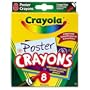 Crayola Poster Crayons, Assorted, 8/Pk