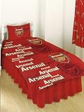 Arsenal FC Duvet Cover and Pillowcase Rotary Design Bedding
