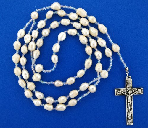 Fresh Water Pearls Rosary - White