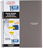 Five Star Spiral Notebook, College Ruled, 1 Subject, 100 Sheets, 1 Notebook, Assorted Colors (06044)