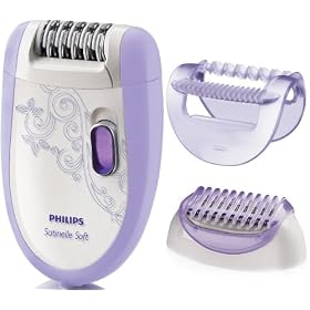 Philips HP6509 Satinelle Soft Sensitive Total Body Epilator with Shaving Attachment