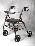 Medline Bariatric Rollator Walker/Seat 400 lb Capacity FREE SHIPPING!!
