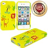myLife (TM) Abstract Wild Animals Series (2 Piece Snap On) Hardshell Plates Case for the iPhone 4/4S (4G) 4th Generation Touch Phone (Clip Fitted Front and Back Solid Cover Case + Rubberized Tough Armor Skin + Lifetime Warranty + Sealed Inside myLife Authorized Packaging) 