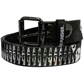 Punisher - Skulls Bullet Studded Leather Belt