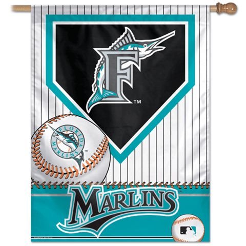 Florida Marlins Vertical Flag: 27x37 Banner