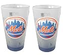 New York Mets Frosted Pint Glass (16-Ounce, Set of 2)