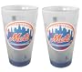 New York Mets Frosted Pint Glass (16-Ounce, Set of 2)