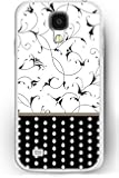 S4 Case, Samsung Galaxy S4 Case Slim Fit Hard Back Cover for Galaxy S4 Dancing Floral and Black and White Polka Dots