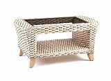 Como Cane Coffee Table with Glass Top
