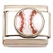 Enamel Baseball Italian Charm Stainless Steel 9mm