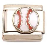 Enamel Baseball Italian Charm Stainless Steel 9mm