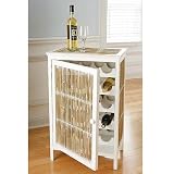 Bamboo Pole Weave Wine Cabinet