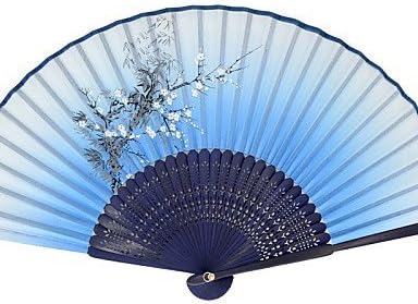 Silk Fans and parasols - 1 Piece/Set Hand Fans Garden Theme / Asian Theme / Floral Theme / Butterfly Theme Lilac / Blue , royal blue