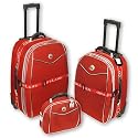 Exkl. rob. 3tlg. Reisekoffer Set Kofferset Koffer Trolley NEU ROT