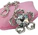 Big Bling Austrian Crystal Flower Luxury Key Chain Purse Charm Keyfinder in Gift Box