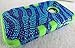iPhone 4 4S Case Cover Hybrid Blue Zebra Bling Rhinestones with Neon Green