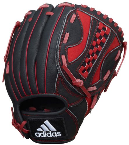 adidas(アディダス) BBミニグラブ(右投げ用) ブラック×レッド E37389 KQ982