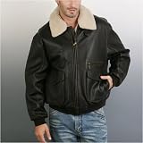 Men's Aviator Leather Bomber Jacket - Regular, Tall, Big, Big & Tall