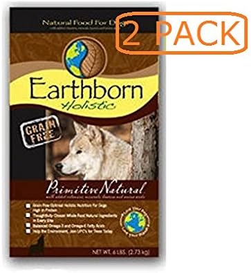 Earthborn Holistic Dog Food Primitive Natural 6 lbs 2pack