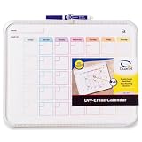 QRT00411 - Dry-erase Calendar Board,w/ Marker/Hardware,11x14,White