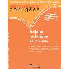 Adjoint technique de 1re classe 2009-2010 - cat�gorie C - fili�re technique