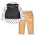 LvYinLi US Baby Boys 4 Pieces Bowtie Gentleman Long sleeve shirt Vest With Pants