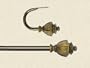 Athena Adjustable Window Curtain Rod Set with Urn Finials - Bronze