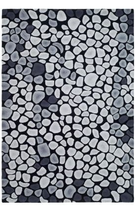 Safavieh Soho Collection SOH722A Handmade Black and Grey New Zealand Wool Area Rug, 5-Feet by 8-Feet