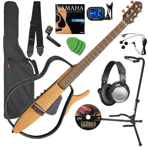 Yamaha SLG110S Silent Guitar COMPLETE BUNDLE w/ Gig Bag & Headphones