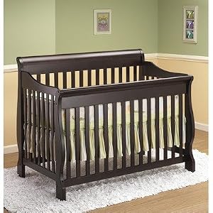 Sleigh Crib - Espresso (Espresso) (54"H x 39"W x 43"D)