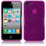 IPHONE 4 / IPHONE 4G SPIRAL DESIGN GEL CASE - HOT PINK