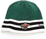 NHL Men's Face Off Cuffless Knit Hat (Minnesota Wild, One Size Fits All)