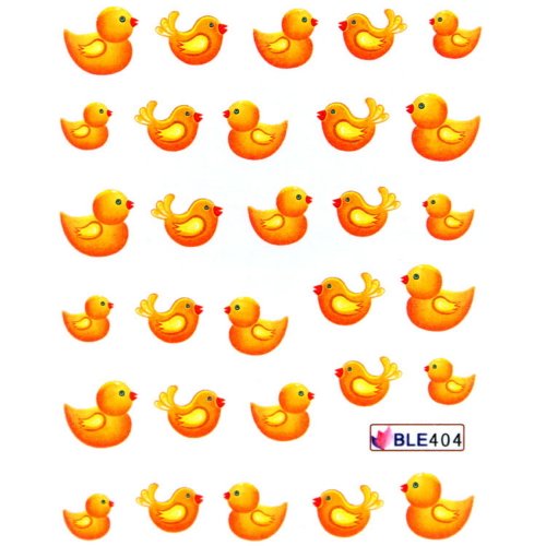Deco Nail decals water transfer a nail decals the hydroplaning nail stickers gold duck pattern