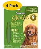 Sargeant's Gold Flea & Tick Squeeze-on for Dogs 61 lbs and over; PACK OF 4; One Year Supply