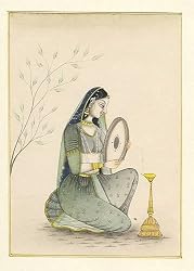 India Paintings Miniatures Drawings with Water Color on Paper 5 x 7 inches