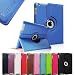 FINTIE (Blue) 360 Degree Rotating Stand Smart Cover PU Leather Case for Apple iPad 4th Generation Retina Display / the new iPad 3 / iPad 2 (Wake/sleep Function)