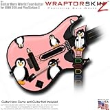 Penguins on Pink Skin fits Band Hero, Guitar Hero 5 & World Tour Guitars for XBOX 360 & PS3 (GUITAR