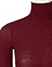 Doublju Womens Long Sleeve Thin Ribbed Knit Turtleneck Top (Made In USA)