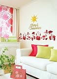 Christmas Holiday Time Reusable Wall Decoration Stickers – Merry Christmas Fun Snowmen
