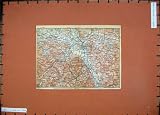 1911 COLOUR MAP AUSTRIA SALZBURG GOLLING SECKIRCHEN