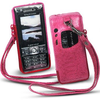 Childrens Toyshop  Computer : Trinity Pink Fish Leather Case for Sony Ericsson K800 K800i K810 K810i