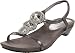 AK Anne Klein Women's Adria T-Strap Sandal,Pewter,9 M US