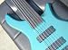 6 String Electric Ebony Fretless Pro Bass Guitar Blue
