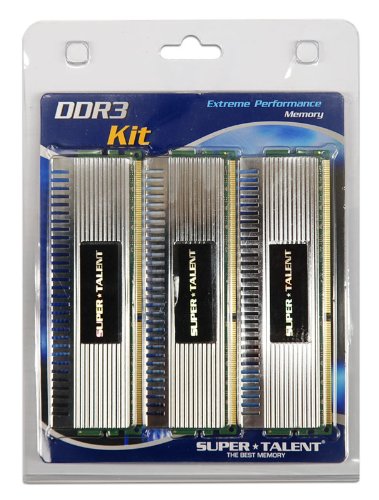 Super Talent Chrome Series DDR3-1600 6GB 3x2GB CL8 Triple Channel Memory Kit WB160UX6G8