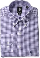 U.S. Polo Assn. Men's Navy and Purple Check