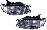 2002-2003 ( 02 03) Mazda Protege Headlight (Aluminum Bezel) - Hatchback - One Pair (Both Driver and Passenger Sides) - DOT Certified Headlamp