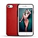 iPhone 7 Case Carbon Fiber,Roybens Hybrid Rubberized Ultra-Slim Anti-Slip Case TPU Leather Shockproof Cover for iPhone 7 (2016) - WineRed